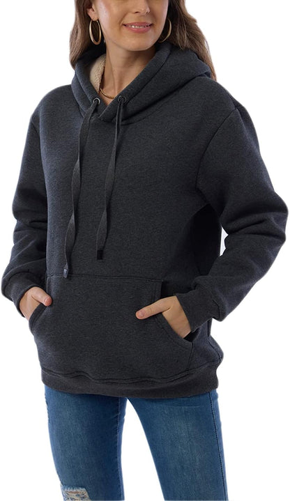 Ingrid | Varmt foret hoodie med justerbar kapuchon og elastiske manchetter