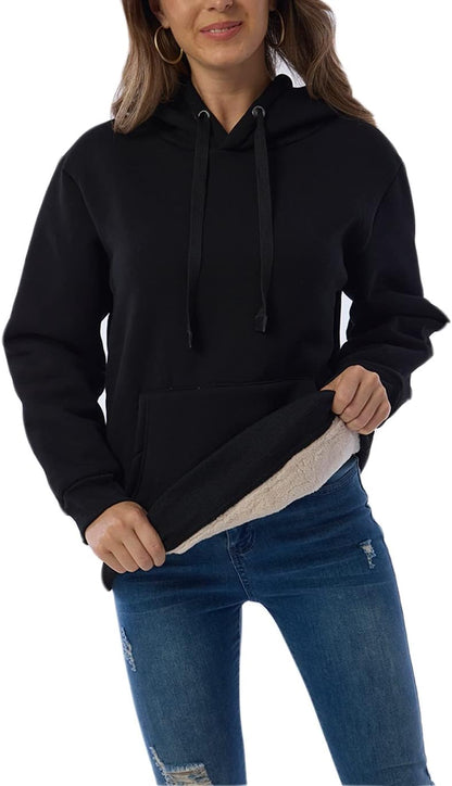 Ingrid | Varmt foret hoodie med justerbar kapuchon og elastiske manchetter