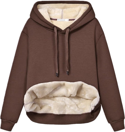 Ingrid | Varmt foret hoodie med justerbar kapuchon og elastiske manchetter