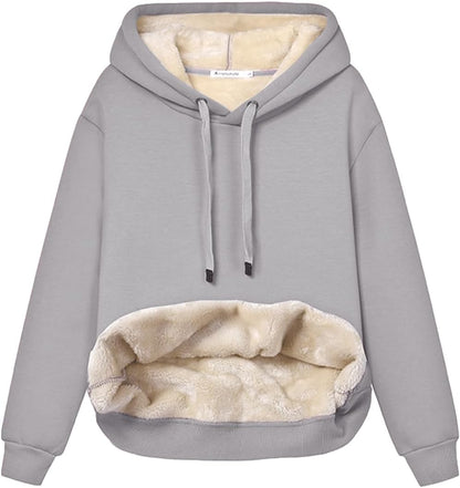 Ingrid | Varmt foret hoodie med justerbar kapuchon og elastiske manchetter