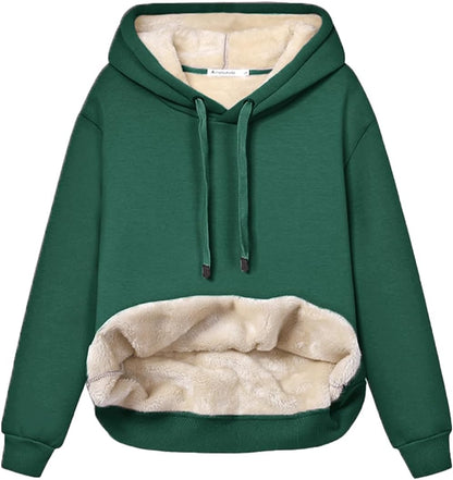 Ingrid | Varmt foret hoodie med justerbar kapuchon og elastiske manchetter