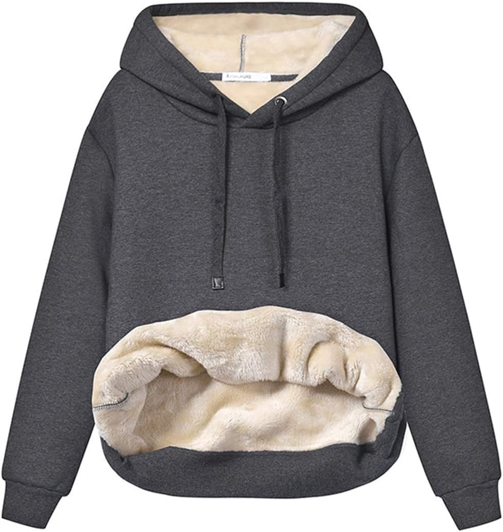 Ingrid | Varmt foret hoodie med justerbar kapuchon og elastiske manchetter
