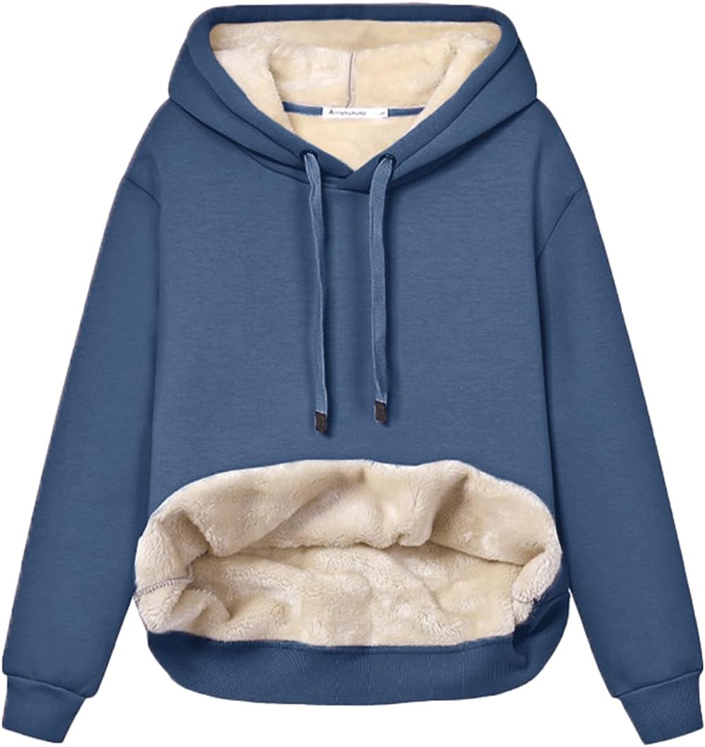 Ingrid | Varmt foret hoodie med justerbar kapuchon og elastiske manchetter