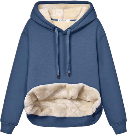 Ingrid | Varmt foret hoodie med justerbar kapuchon og elastiske manchetter