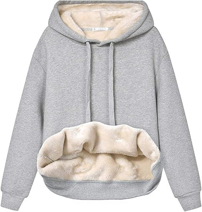 Ingrid | Varmt foret hoodie med justerbar kapuchon og elastiske manchetter