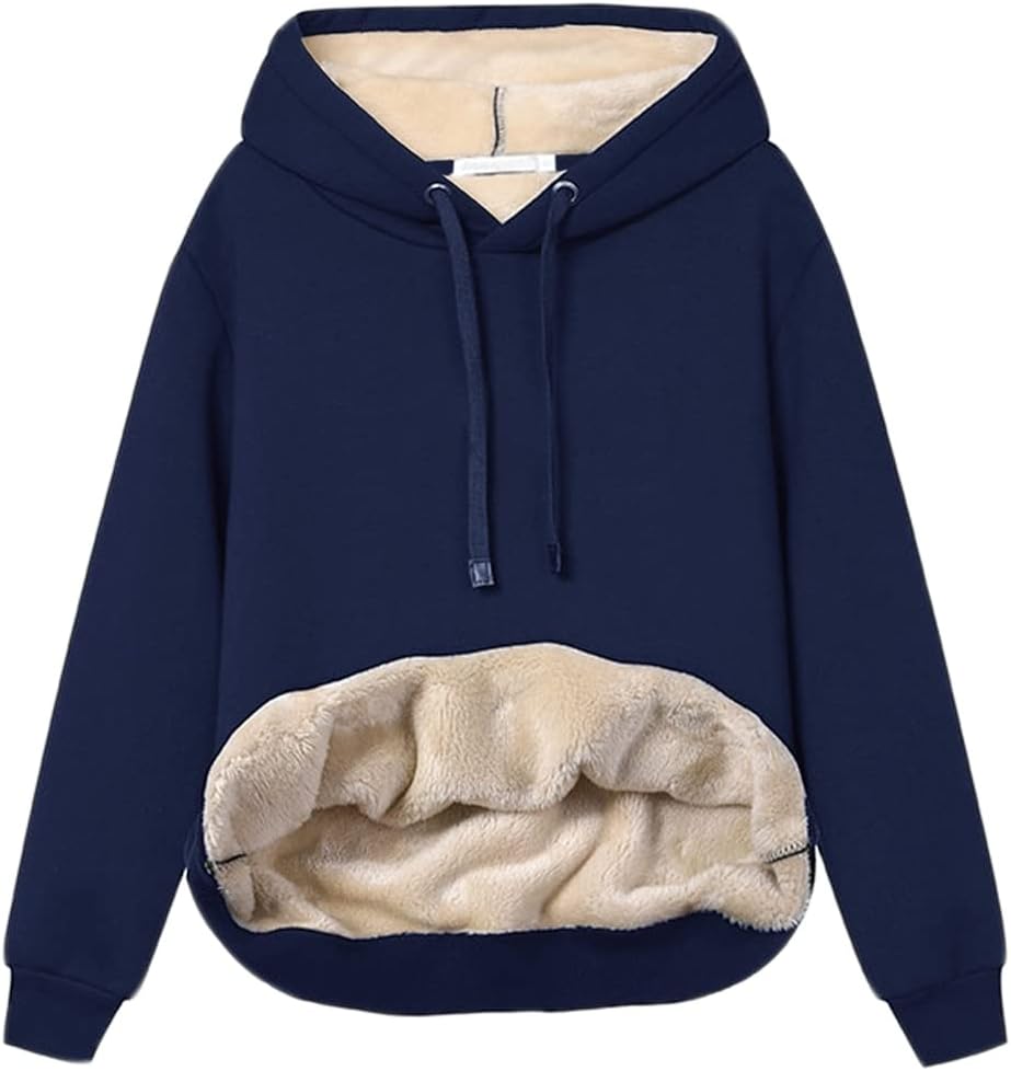 Ingrid | Varmt foret hoodie med justerbar kapuchon og elastiske manchetter