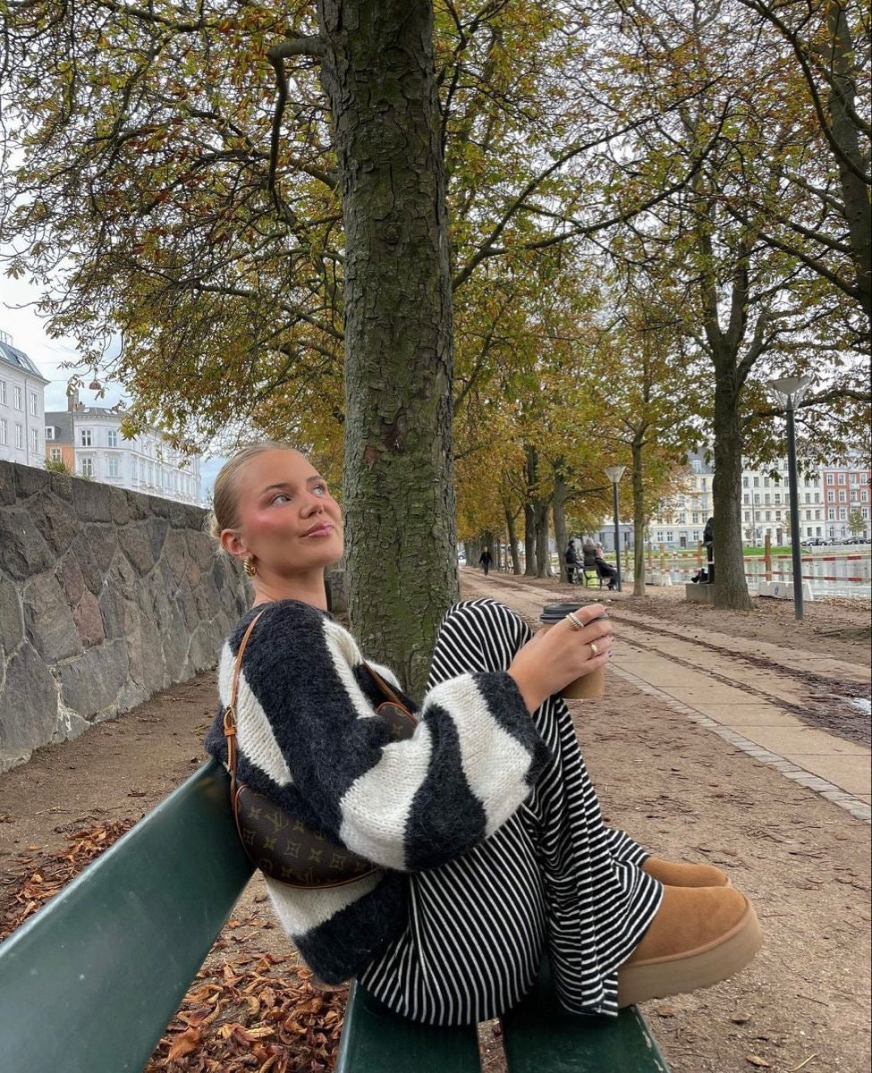 Dame Komfortable Forårs Stribet Løs Bukser