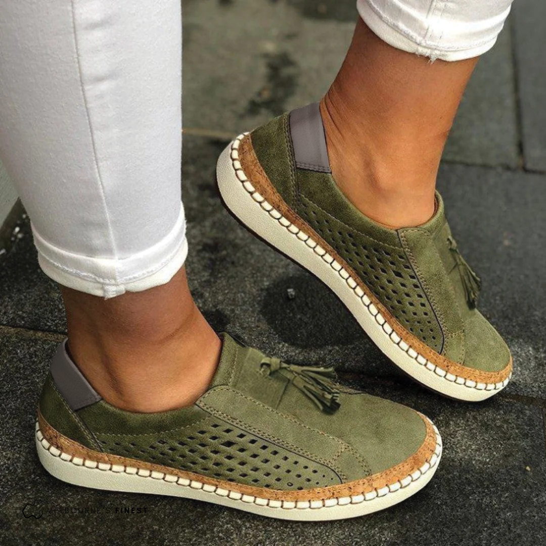 Dame Komfortable Slip-On Platform Gå Sko