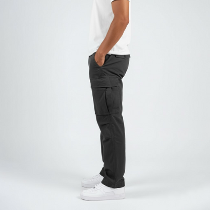 Herre cargobukser med afslappet pasform og sidelommer i streetwear-stil
