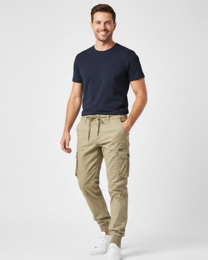 Roland | Cargobukser med elastisk talje og praktiske lommer