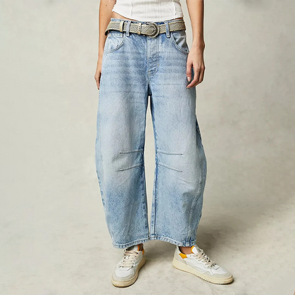 Casual Behagelige Jeans Med Vide Ben