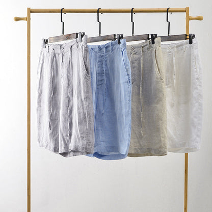 Komfortable Højkvalitets Let Linned Shorts