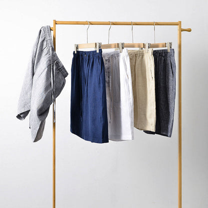 Stilfuld Letvægts Linned Sommer Shorts