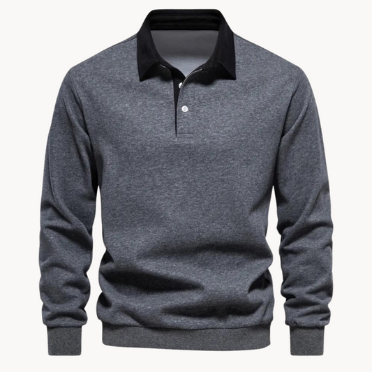 Herre Elegant Klassisk Polokrave Polo Sweatshirt