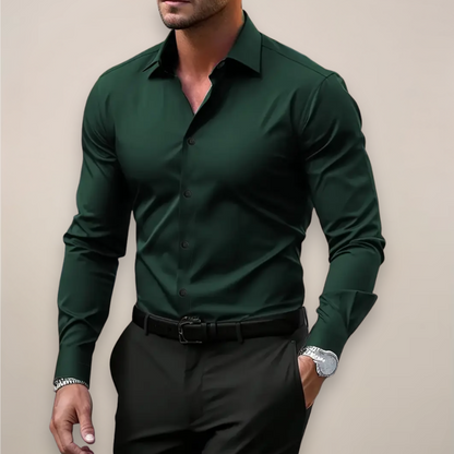 Stilfuld Herre Forårs Slim Fit Skjorte