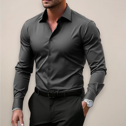 Stilfuld Herre Forårs Slim Fit Skjorte