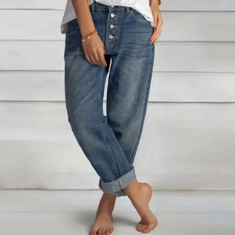 Komfortable Stilfulde Loose-Fit High-Waist Jeans