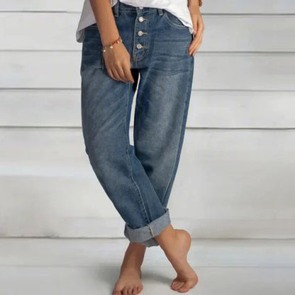 Komfortable Stilfulde Loose-Fit High-Waist Jeans