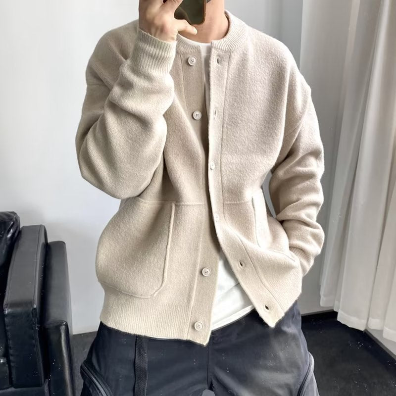 Harry | Elegant herrecardigan i blød strik med knapper til layering
