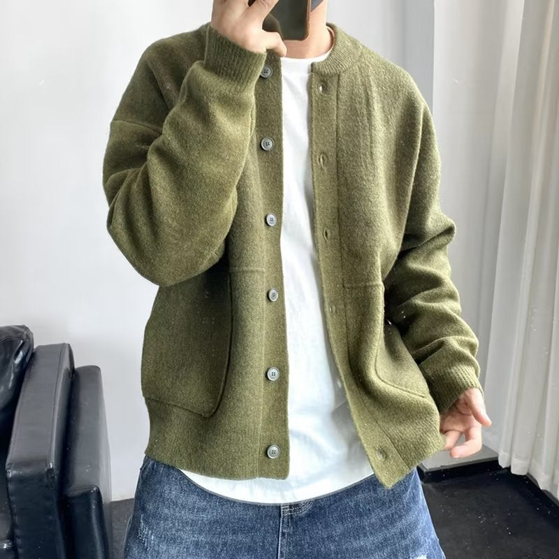 Harry | Elegant herrecardigan i blød strik med knapper til layering