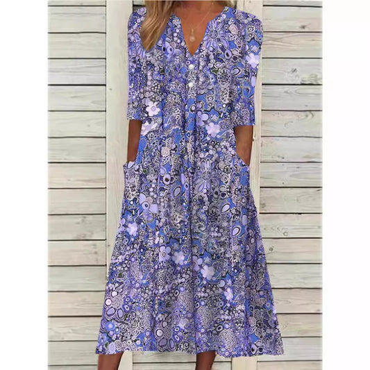 Silje – Elegant Sommerkjole I Midi-Model