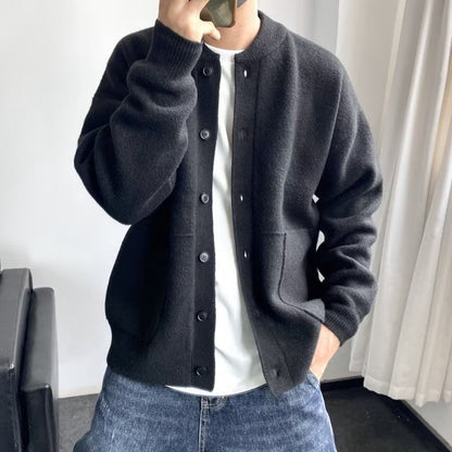 Harry | Elegant herrecardigan i blød strik med knapper til layering