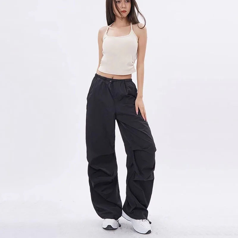 Anna | Oversized parachutebukser med justerbar talje og dybe lommer