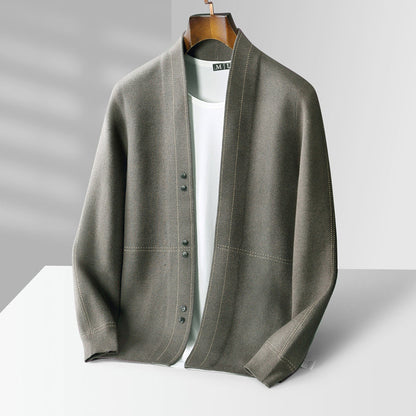 Moderne Behagelig Stilfuld Uldvæver Cardigan