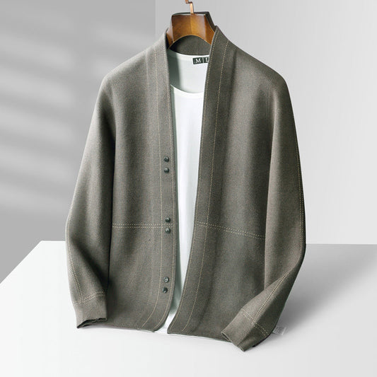 Moderne Behagelig Stilfuld Uldvæver Cardigan