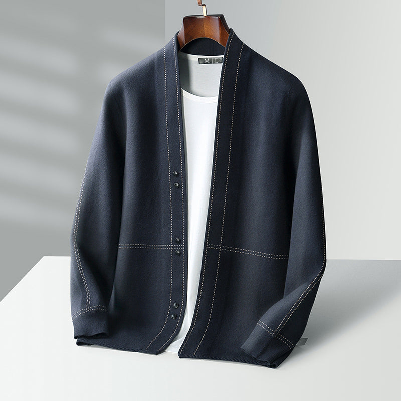 Moderne Behagelig Stilfuld Uldvæver Cardigan