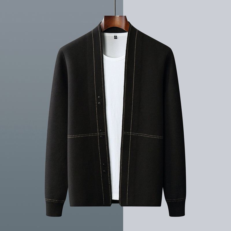 Moderne Behagelig Stilfuld Uldvæver Cardigan