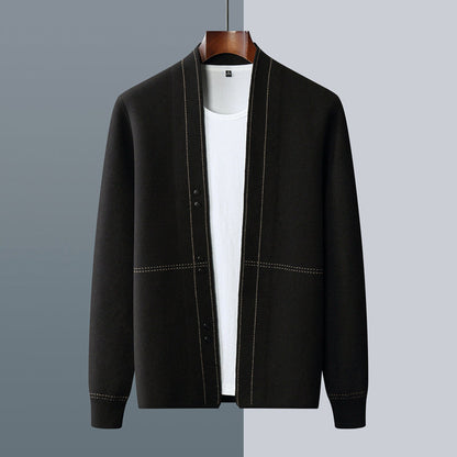 Moderne Behagelig Stilfuld Uldvæver Cardigan