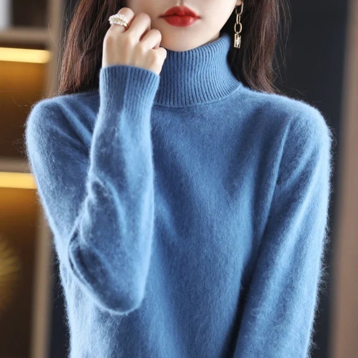 Moderne Elegant Stilfuld Rullekrave Sweater