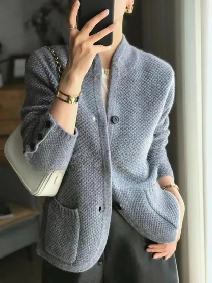 Solvej | Cardigan i 100 procent kashmir med knapper