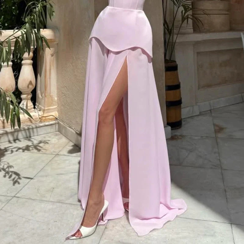 Dame Stropløs Peplum Høj-Slidt Bryllupsgæst Kjole