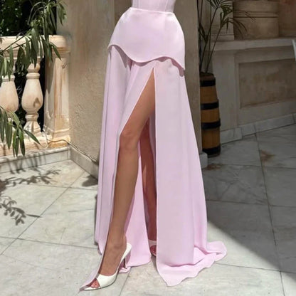 Dame Stropløs Peplum Høj-Slidt Bryllupsgæst Kjole