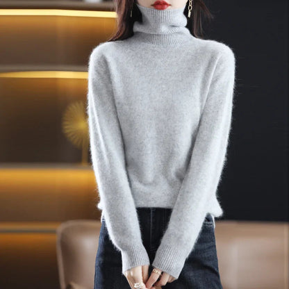 Moderne Elegant Stilfuld Rullekrave Sweater