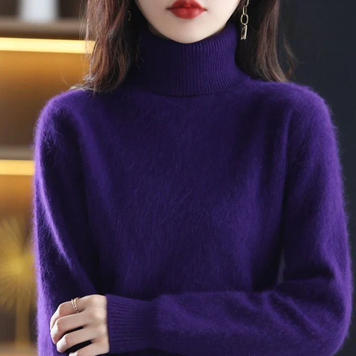 Moderne Elegant Stilfuld Rullekrave Sweater