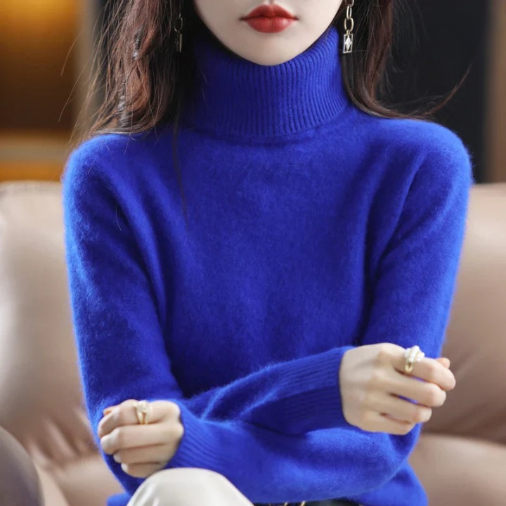 Moderne Elegant Stilfuld Rullekrave Sweater