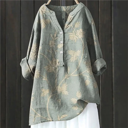 Elegant Stilfuld Casual Blomstret Skjorte