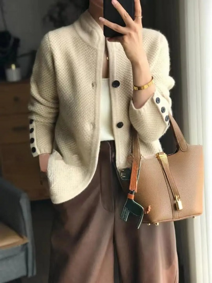 Solvej | Cardigan i 100 procent kashmir med knapper