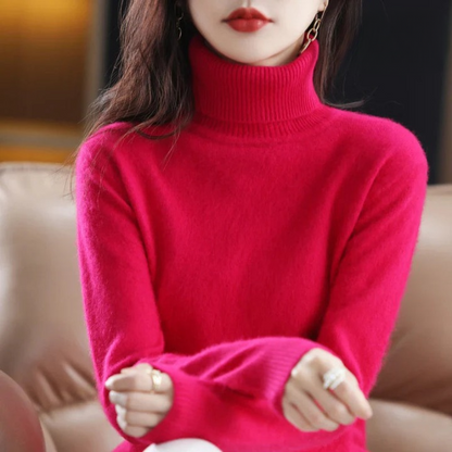 Moderne Elegant Stilfuld Rullekrave Sweater