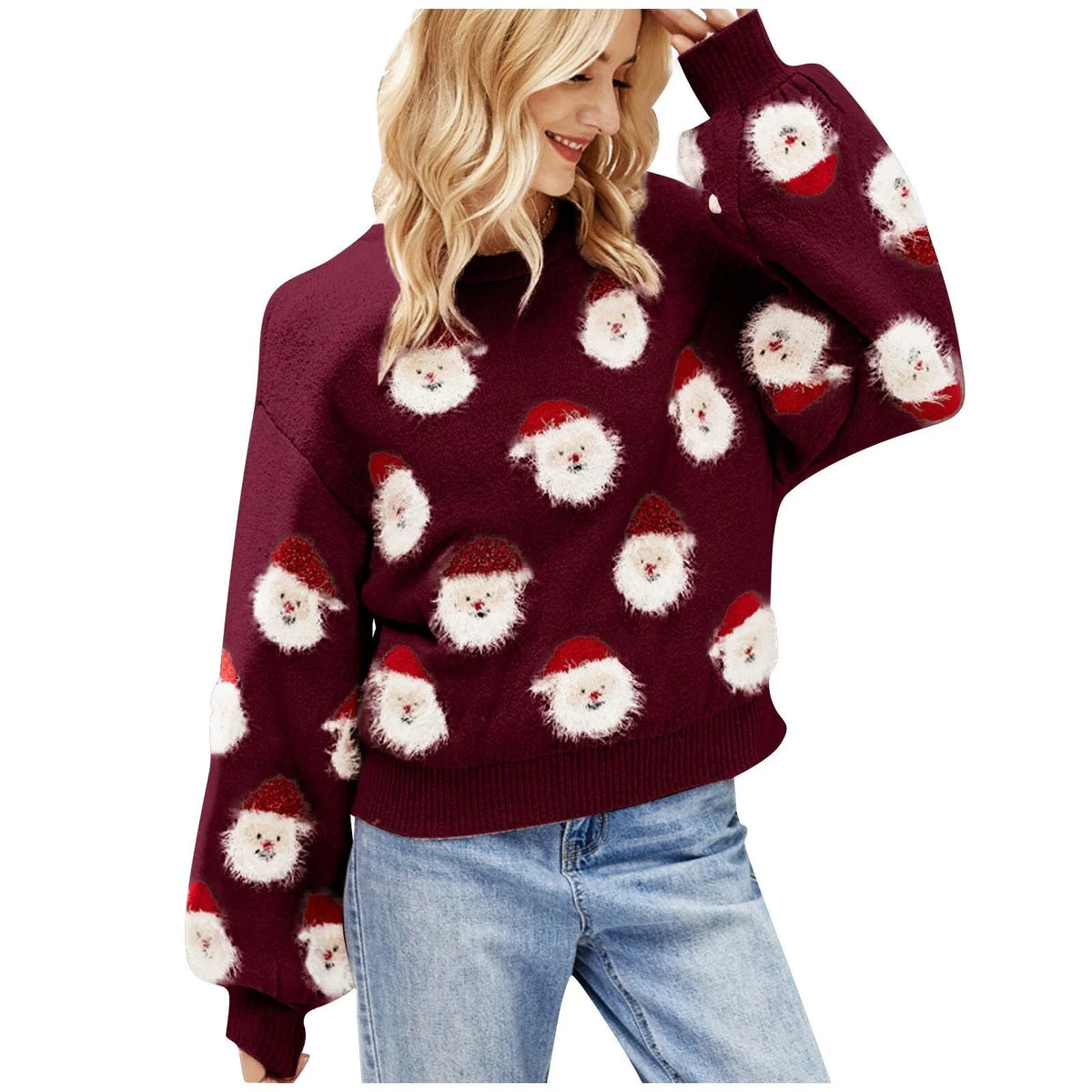 Angel | Julesweater med julemandsmotiv og afslappet pasform