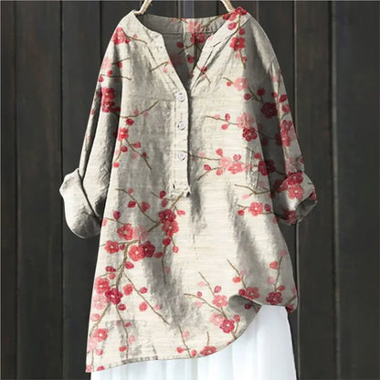 Elegant Stilfuld Casual Blomstret Skjorte