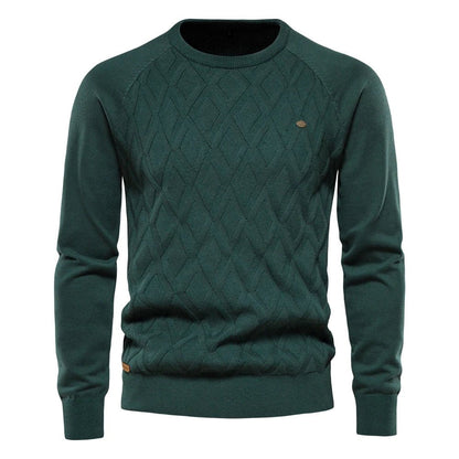 Elegant Stilfuld Herrepullover Med Rhombemønster