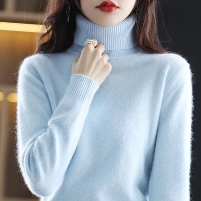 Moderne Elegant Stilfuld Rullekrave Sweater