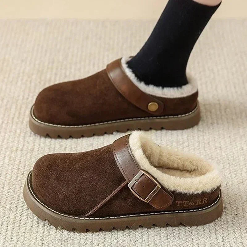 Dame Vinter Slip-On Støvler med Pelsforing