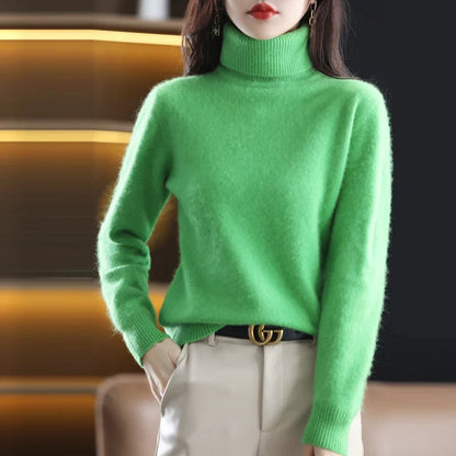 Moderne Elegant Stilfuld Rullekrave Sweater