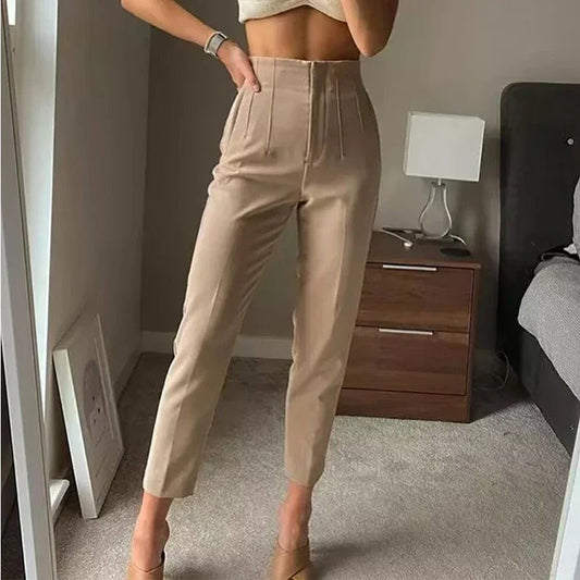 Elena - Højtaljede slim fit bukser Sofistikeret design til