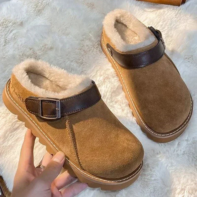 Dame Vinter Slip-On Støvler med Pelsforing